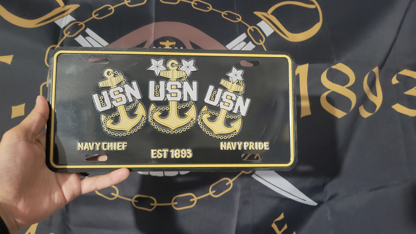 Navy Chief License Plate