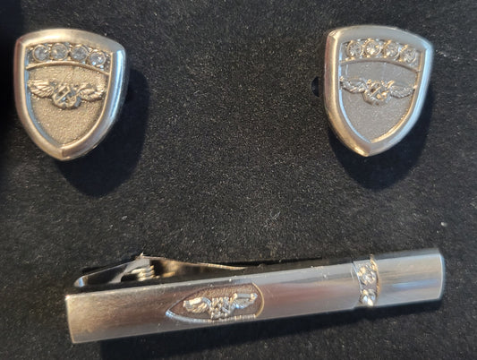 CUFF LINKS AND TIE CLIP SETS (AB / HERITAGE ANCHOR)