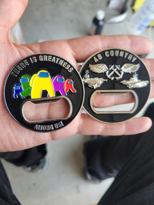 AB Bottle Opener Coin