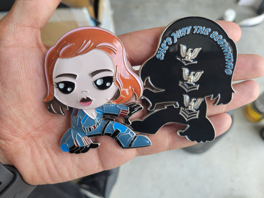 E4-E6 Black Widow Chibi Coin