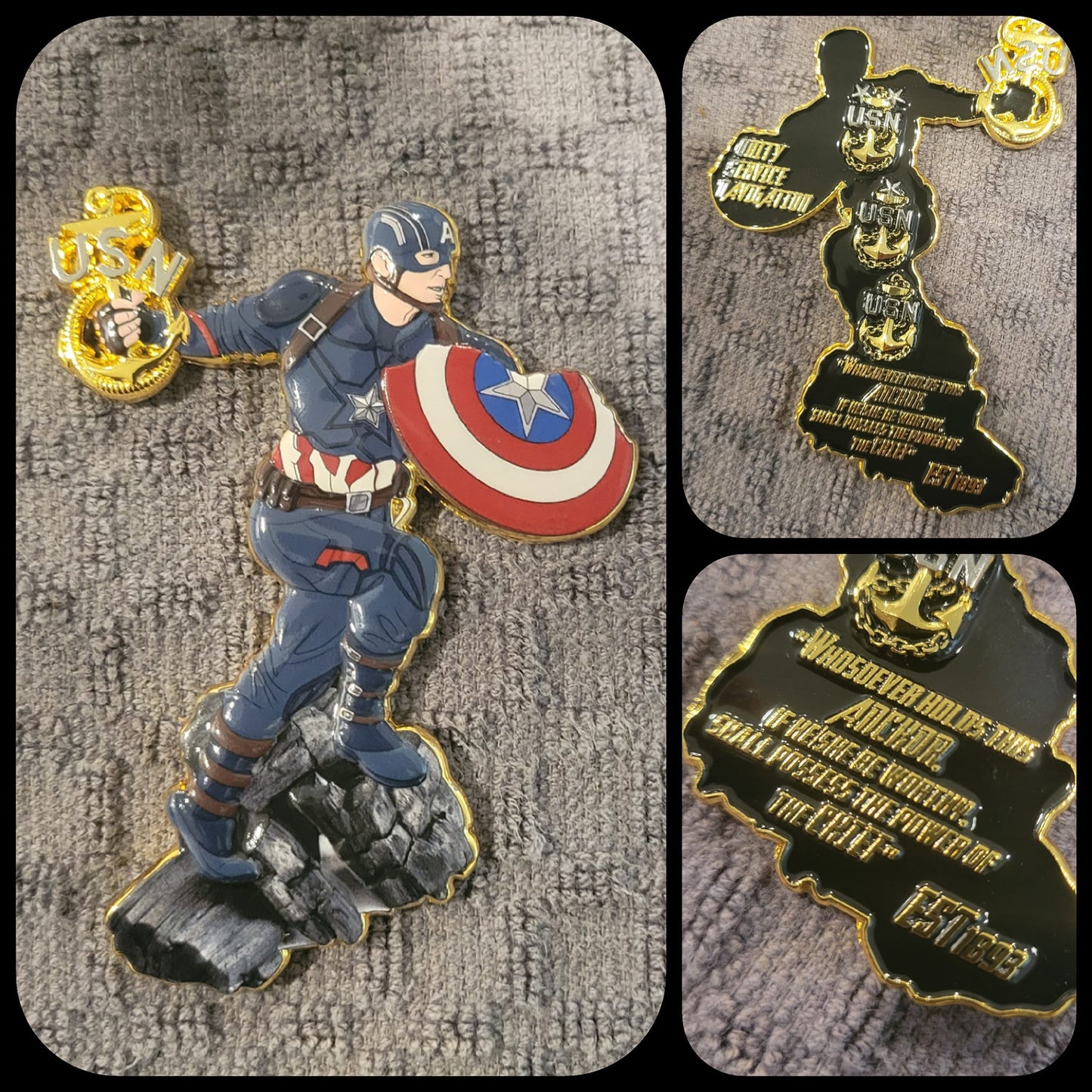 Captain America Wielding the Heritage Anchor